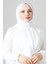 Beyaz Harem Scarf Como Saten Şal 2