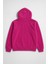 Kadın Kapüşonlu Cepli Fuşya Polar Sweatshirt 3