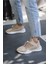 Salva Kadin Bej Scuba Kumaş Taş Detay Sneaker 1