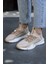 Salva Kadin Bej Scuba Kumaş Taş Detay Sneaker 7