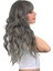 Perçemli Uzun Su Dalgası Fiber Sentetik Peruk/ Koyu Gri 2