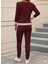 Mdb Kadın Uzun Kollu V Yakalı Ribanalı Viskon Iki Iplik Bluz ve Pantolon Ikili Takım 2
