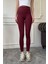 Yüksek Bel Çelik Tayt- Bordo 6