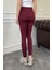 Yüksek Bel Çelik Tayt- Bordo 7