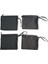 Baskısız Fermuarlı Siyah Clutch 4'lü Çanta 1