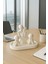 El Yapımı Aile Figürlü Dekoratif Set – Sarılan Çift & Çocuk Figürleri (Tepsi 19X9 Cm) 4