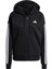 Essentials 3 Stripes Full Zip Kadın Siyah Polar.- 6