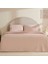 Teora %100 Pamuk Dantelli Çift Kişilik Nevresım Takımı Pudra 1