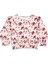 Pamuk Çiçek Baskılı Kırmızı Baharlık Kışlık Kız Çocuk Bluz 2