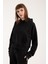 %100 Pamuk Kapüşonlu Ön Cep Detaylı Kadın Sweatshirt 3