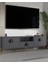 1318DROPCT-32 Tv Sehpası Antrasit-Altın 1