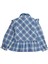 Fırfırlı Mavi Ekose Kışlık Kız Çocuk Gömlek 3