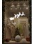 Yılbaşı Süslemeleri Noel Baba Geyikler Sticker Çıkartma Cam Vitrin Yılbaşı Sticker 26X50CM - Beyaz 1