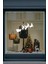 Yılbaşı Süslemeleri Noel Baba Geyikler Sticker Çıkartma Cam Vitrin Yılbaşı Sticker 26X50CM - Beyaz 2