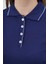 Polo Yaka Düğmeli Triko-Lacivert 3