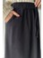 Çift Cepli Bel Lastikli Tesettür Gabardin Etek P-00018923 3