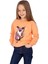 Organik Baskılı Turuncu Kışlık Kız Çocuk Sweatshirt 1