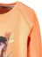 Organik Baskılı Turuncu Kışlık Kız Çocuk Sweatshirt 3