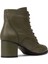 Kadın Hakiki Deri Yeşil Bot - A3009ZYSLC01 2