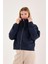 %100 Pamuk Fermuarlı Yüksek Yakalı Kadın Sweatshirt 4