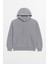 Kadın Kapüşonlu Cepli Gri Sweatshirt 2