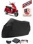 Vespa Gts 150 Abs Siyah Motorsiket Brandası Motor Örtüsü Çadır Su Geçirmez Motosiklet Kılıfı Motor Brandası 1