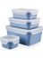 Masterseal Color 4'lü Saklama Kabı Seti - Mavi 3