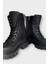 Kışlık Bağcıklı Fermuarlı Uzun Kadın Bot SİYAH 3