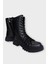 Kışlık Yandan Fermuarlı Uzun Kadın Bot Siyah 2
