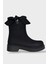 Süet Fiyonk Detaylı Fermuarlı Kadın Bot Siyah 1