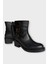 Toka Detaylı Topuklu Fermuarlı Kadın Bot Siyah 2