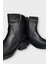 Toka Detaylı Topuklu Fermuarlı Kadın Bot Siyah 3