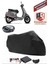 Vespa Sprint 50 Motor Brandası Siyah Arka Çanta Uyumlu Motorsiket Brandası Motor Örtüsü Çadır Su Geçirmez Motosiklet Kılıfı Motor Brandası 1