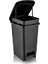 SRL-3030 Slim Pedallı Plastik Çöp Kovası Iç Kovalı 40 Lt Siyah 1
