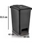 SRL-3030 Slim Pedallı Plastik Çöp Kovası Iç Kovalı 40 Lt Siyah 2