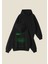 Oyuncu-1 Baskılı Siyah Unisex Boxy Fit Hoodie Sweatshirt 1
