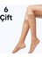 Kadın 6 Çift Ince 20 Denye Mat Diz Altı Pantolon Çorabı 1