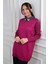 Kadın Taşlı Gömlek Yaka Tunik Triko Bluz 3