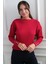 Kadın Kol Düğme Detaylı Fitilli Triko Bluz 2