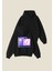 Cat.exe Baskılı Siyah Unisex Boxy Fit Hoodie Sweatshirt 1