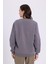 Kadın Oversize Geniş Kesim Pamuklu Yumuşak Dokulu Içi Polarlı Basic Gri Bisiklet Yaka Sweatshirt 7