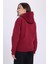 Kadın Oversize Geniş Kesim Pamuklu Yumuşak Dokulu Içi Polarlı Basic Bordo Kapüşonlu Sweatshirt 7