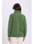Kadın Relax Fit Rahat Kesim Pamuklu Içi Polarlı Yarım Fermuarlı Yeşil Dik Yaka Sweatshirt 7