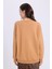 Kadın Oversize Geniş Kesim %100 Pamuk Basic Camel Bisiklet Yaka Sweatshirt 7