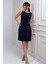 Kadın Kendinden Telalı Yan Düğmeli Kısa Elbise 2