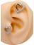 Cerrrahi Çelik Piercing ( Pirsing ) Tasarım Kalpli Tragus Helix Piercing (1ADET) 1