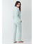 Kadın Modal Pamuklu Pijama Takımı Çorap Hediyeli QP9K1R1K5R 5