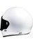 V10 Retro Kapalı Motosiklet Kaskı Beyaz 2