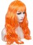 Turuncu Renk Astarlı Dalgalı Kesim Parti Peruğu 1
