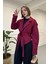 Kollu Nevürlü Süet Ceket- Bordo 6